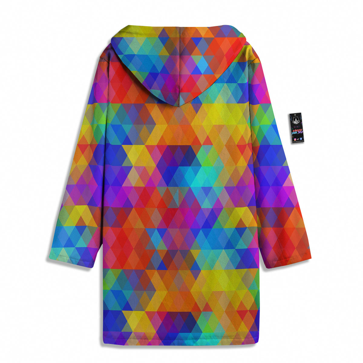 Rainbow Geometric Print Pattern Men's Windbreaker Jacket-grizzshop