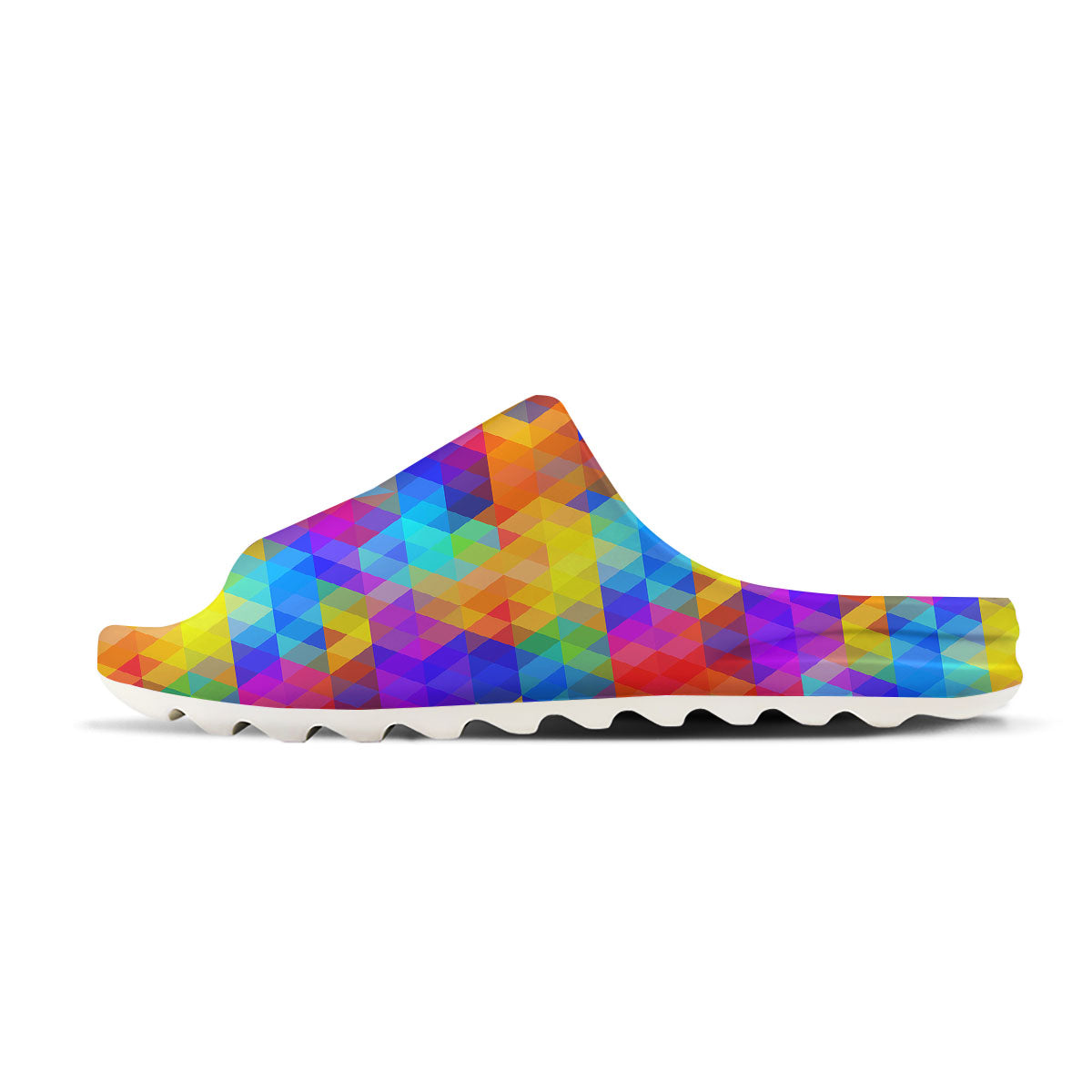 Rainbow Geometric Print Pattern Sandals-grizzshop