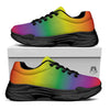 Rainbow Gradient LGBT Pride Print Black Chunky Shoes-grizzshop