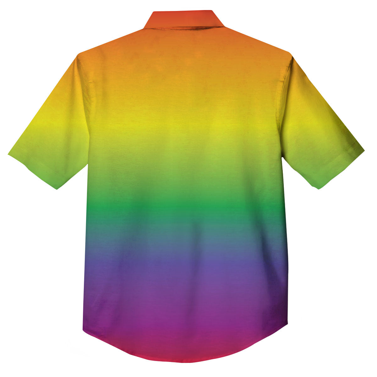 Rainbow Gradient LGBT Pride Print Button Up Shirt-grizzshop