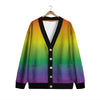 Rainbow Gradient LGBT Pride Print Cardigan-grizzshop