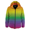 Rainbow Gradient LGBT Pride Print Down Jacket-grizzshop