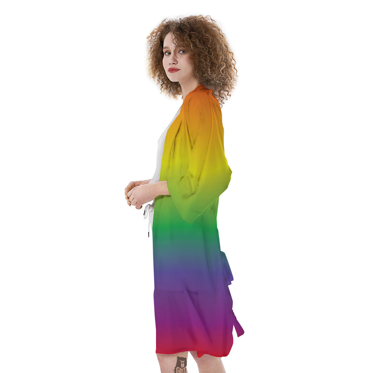 Rainbow Gradient LGBT Pride Print Kimono-grizzshop