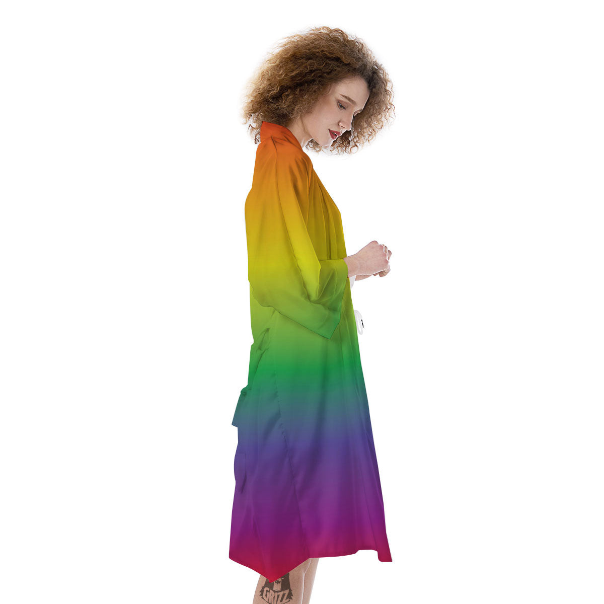 Rainbow Gradient LGBT Pride Print Kimono-grizzshop