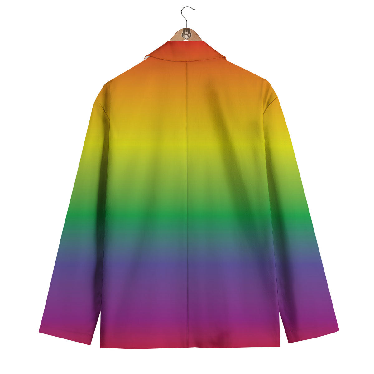 Rainbow Gradient LGBT Pride Print Men's Blazer-grizzshop