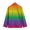 Rainbow Gradient LGBT Pride Print Men's Blazer-grizzshop