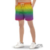 Rainbow Gradient LGBT Pride Print Men's Gym Shorts-grizzshop