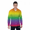 Rainbow Gradient LGBT Pride Print Men's Long Sleeve Shirts-grizzshop