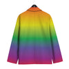 Rainbow Gradient LGBT Pride Print Men's Sport Coat-grizzshop