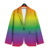 Rainbow Gradient LGBT Pride Print Men's Sport Coat-grizzshop