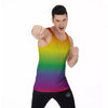 Rainbow Gradient LGBT Pride Print Men's Tank Top-grizzshop