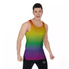 Rainbow Gradient LGBT Pride Print Men's Tank Top-grizzshop