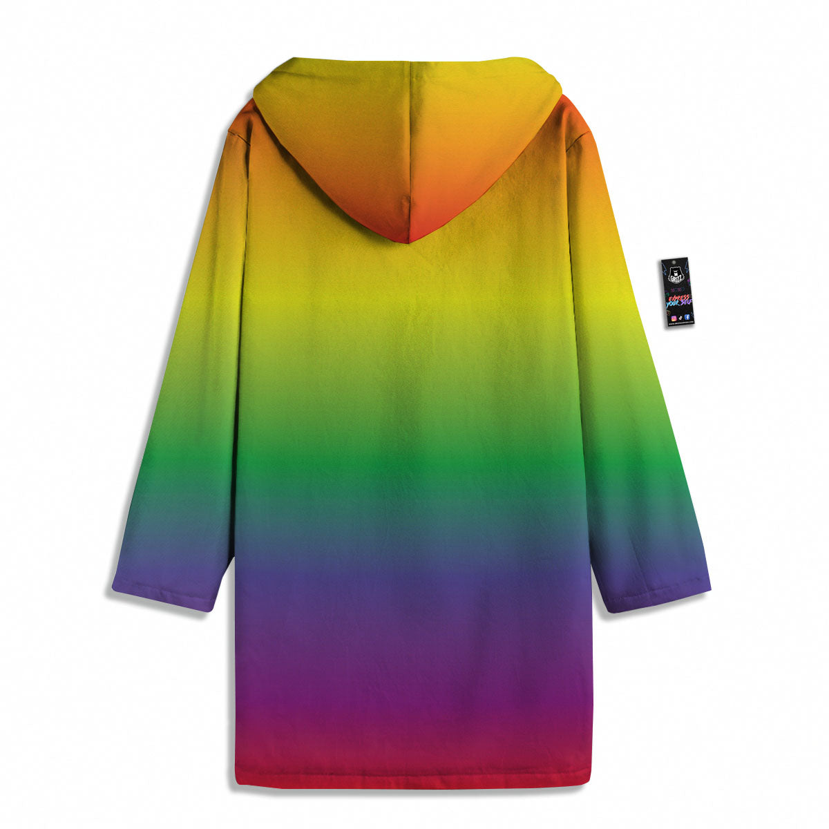 Rainbow Gradient LGBT Pride Print Men's Windbreaker Jacket-grizzshop