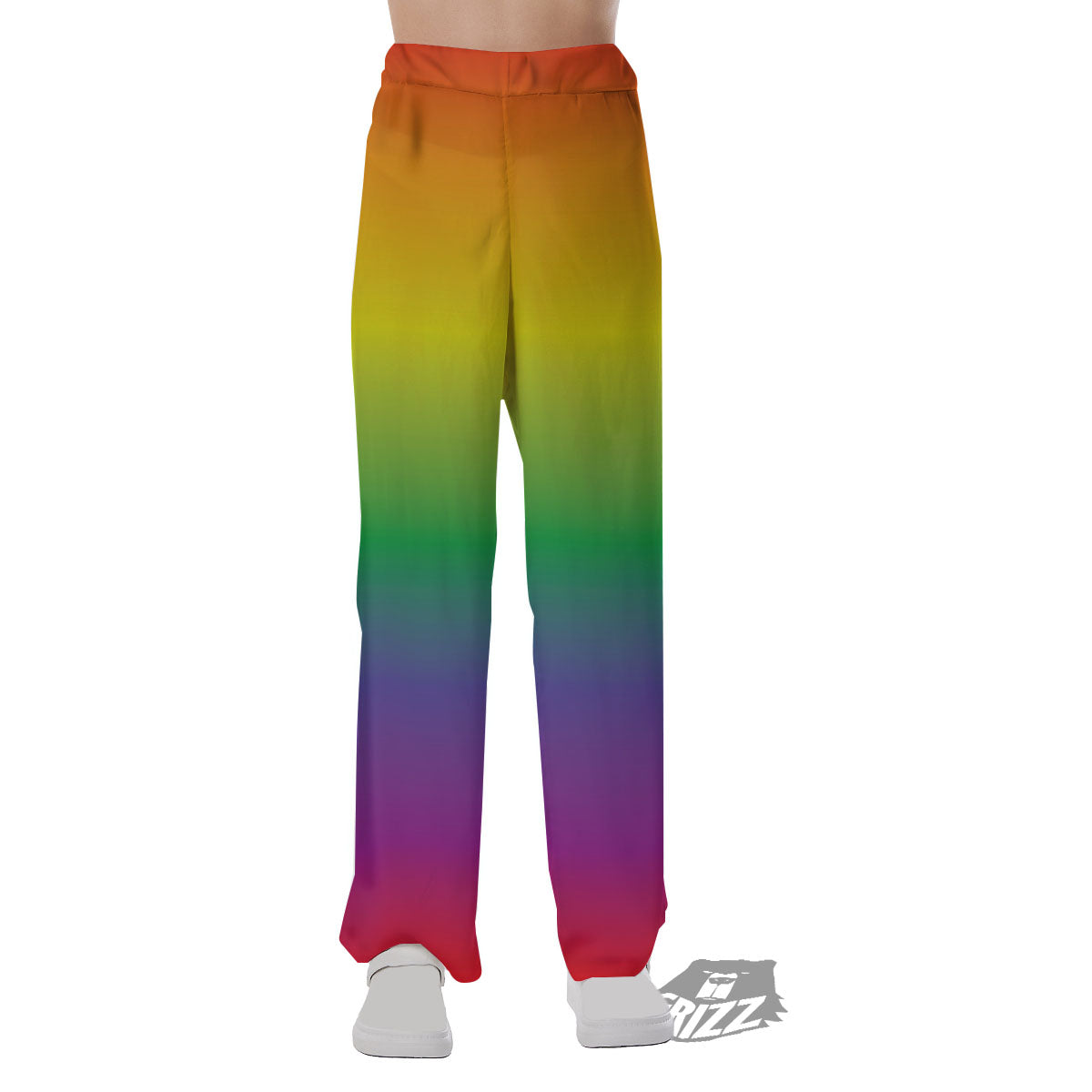 Rainbow Gradient LGBT Pride Print Pajama Pants-grizzshop