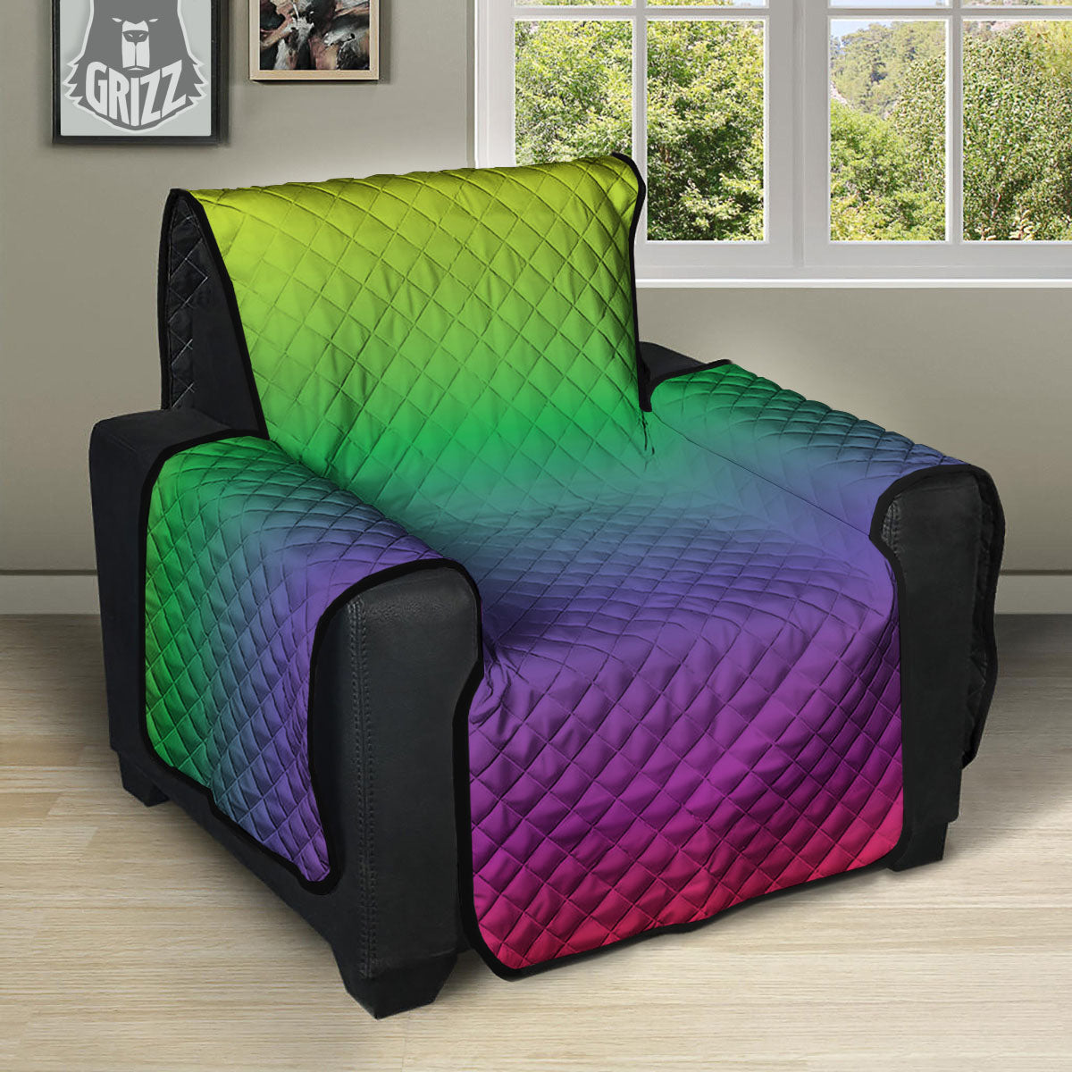 Rainbow Gradient LGBT Pride Print Recliner Protector-grizzshop