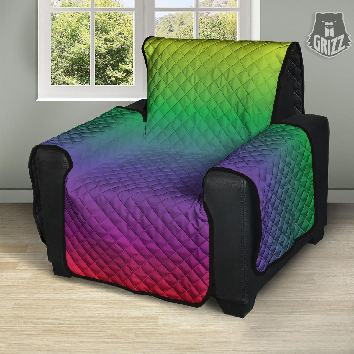 Rainbow Gradient LGBT Pride Print Recliner Protector-grizzshop