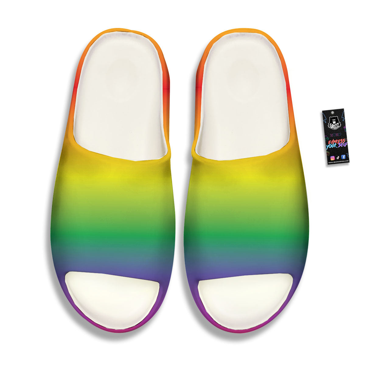 Rainbow Gradient LGBT Pride Print Sandals-grizzshop