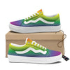 Rainbow Gradient LGBT Pride Print Skate Shoes-grizzshop