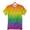 Rainbow Gradient LGBT Pride Print T-Shirt-grizzshop