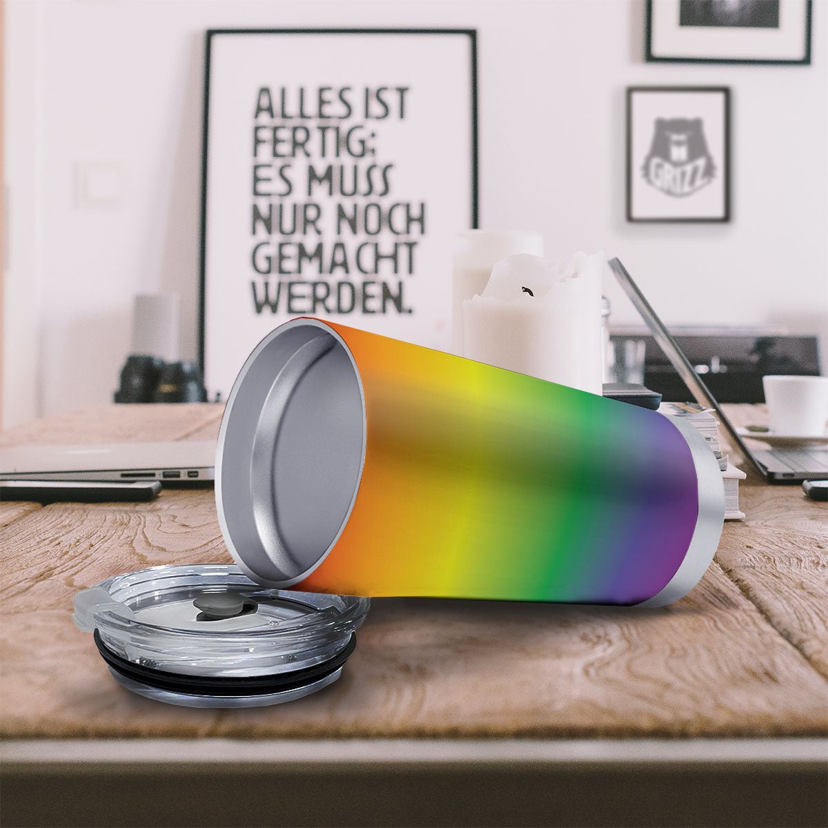 Rainbow Gradient LGBT Pride Print Tumbler-grizzshop