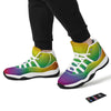 Rainbow Gradient LGBT Pride Print White Bball Shoes-grizzshop