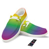 Rainbow Gradient LGBT Pride Print White Loafers-grizzshop