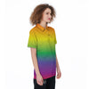 Rainbow Gradient LGBT Pride Print Women's Golf Shirts-grizzshop