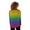 Rainbow Gradient LGBT Pride Print Women's Long Sleeve Shirts-grizzshop