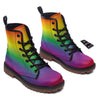 Rainbow Gradient LGBT Pride Print Work Boots-grizzshop