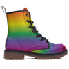 Rainbow Gradient LGBT Pride Print Work Boots-grizzshop