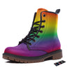 Rainbow Gradient LGBT Pride Print Work Boots-grizzshop