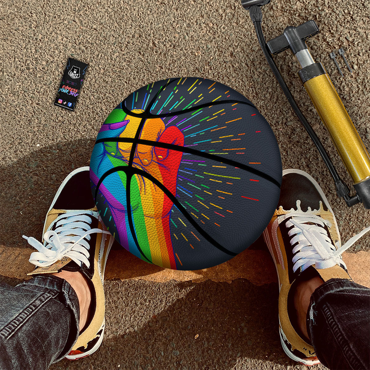 Rainbow Hand LGBT Pride Print Basketball-grizzshop