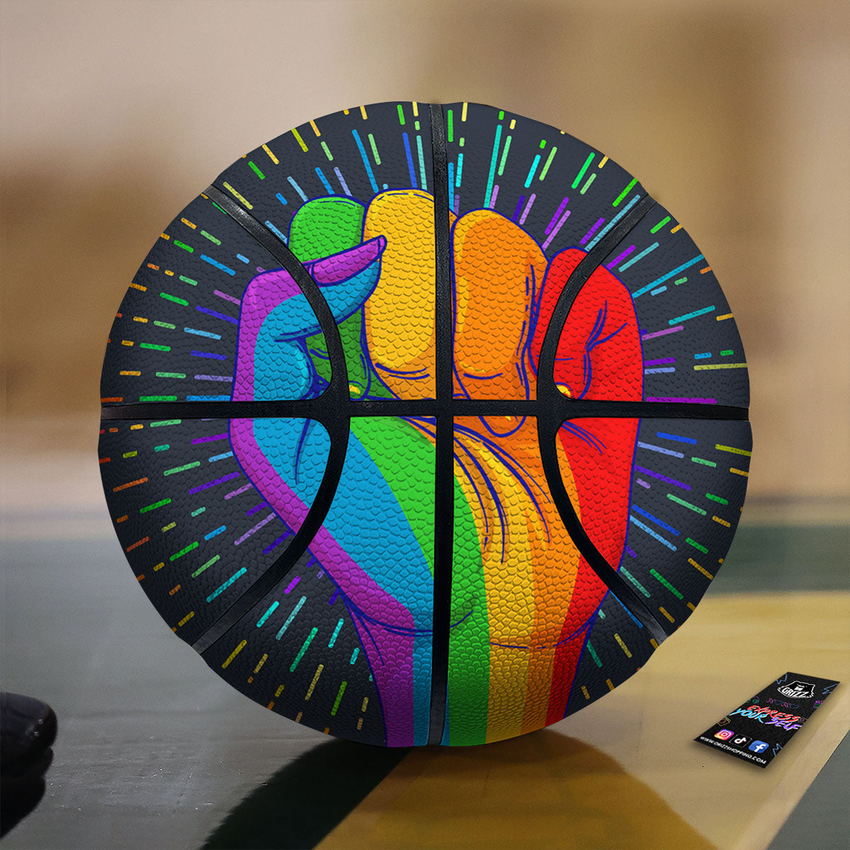 Rainbow Hand LGBT Pride Print Basketball-grizzshop