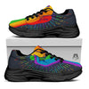 Rainbow Hand LGBT Pride Print Black Chunky Shoes-grizzshop