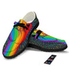 Rainbow Hand LGBT Pride Print Black Loafers-grizzshop