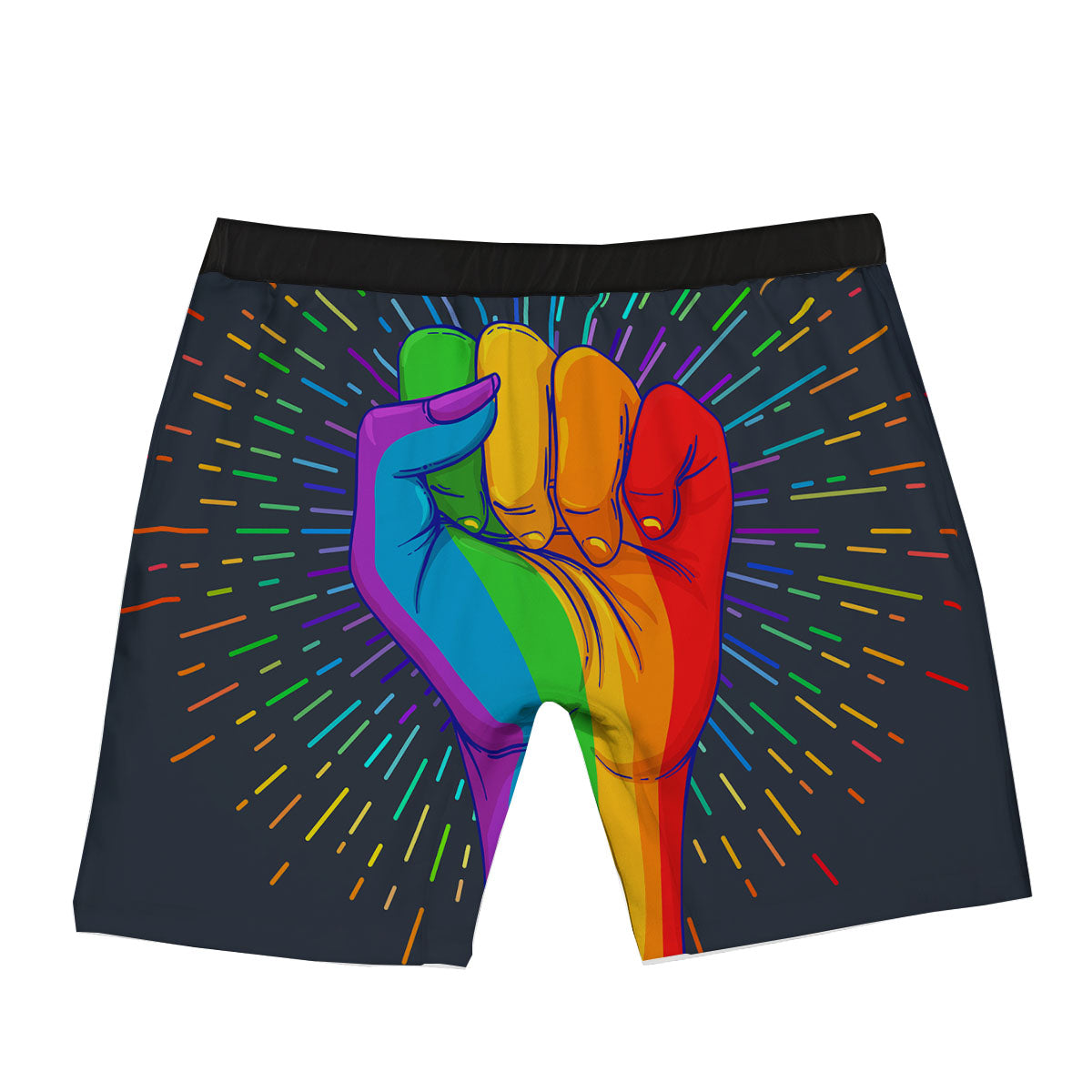 Rainbow Hand LGBT Pride Print Boxer Briefs-grizzshop