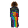 Rainbow Hand LGBT Pride Print Kimono-grizzshop