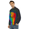 Rainbow Hand LGBT Pride Print Men's Dress Shirts-grizzshop