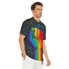 Rainbow Hand LGBT Pride Print Men's Golf Shirts-grizzshop