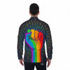 Rainbow Hand LGBT Pride Print Men's Long Sleeve Shirts-grizzshop