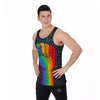 Rainbow Hand LGBT Pride Print Men's Tank Top-grizzshop