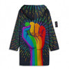 Rainbow Hand LGBT Pride Print Men's Windbreaker Jacket-grizzshop