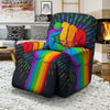 Rainbow Hand LGBT Pride Print Recliner Slipcover-grizzshop