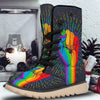 Rainbow Hand LGBT Pride Print Snow Boots-grizzshop