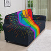 Rainbow Hand LGBT Pride Print Sofa Cover-grizzshop