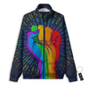 Rainbow Hand LGBT Pride Print Track Jacket-grizzshop