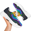 Rainbow Hand LGBT Pride Print White Chunky Shoes-grizzshop