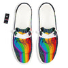 Rainbow Hand LGBT Pride Print White Loafers-grizzshop