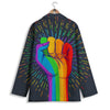 Rainbow Hand LGBT Pride Print Women's Blazer-grizzshop