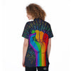 Rainbow Hand LGBT Pride Print Women's Golf Shirts-grizzshop